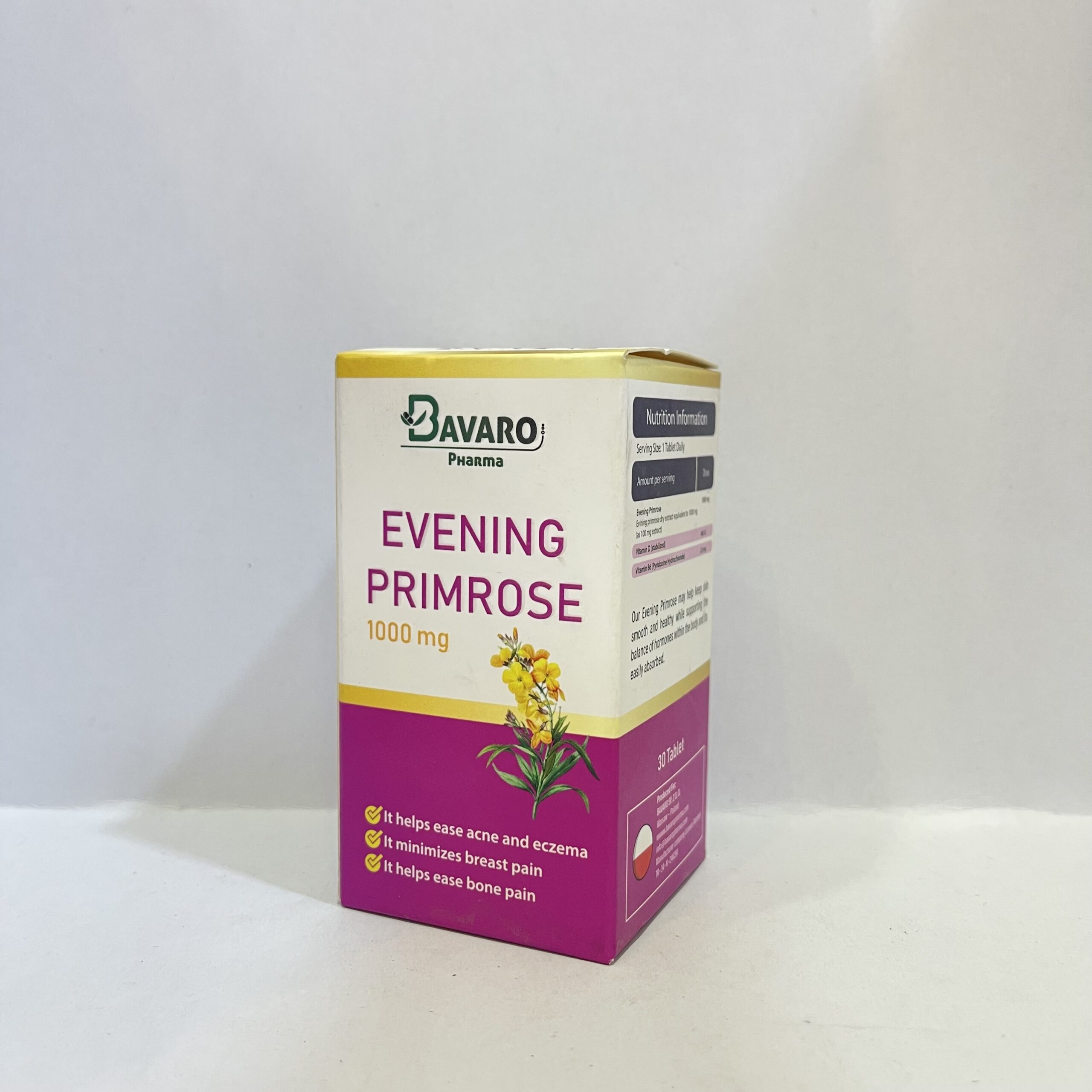 IMG_0610 BAVARO EVENING PRIMROSE 1000mg cap كبسول ايفينينغ برايمروز بولندي - الصورة 1