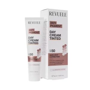 Revuele - Anti Pigment Tinted Day Cream SPF50 - 40ml كريم وجه نهاري ب ألفا أربوتين مضاد للتصبغات يحتوي على واقي شمس