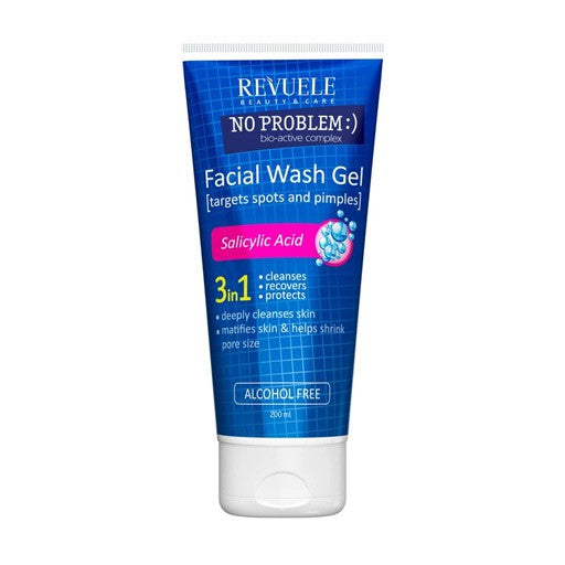 IMG_8476 Revuele No Problem Salicylic Acid Cleansing Gel 3 in 1 - 200ml غسول بالساليساليك اسد للبشره الدهنيه من ريفيولي - الصورة 1