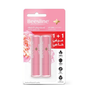 BEESLINE LIPCARE SOOTHING JOURI ROSE 1+1 مرطب الشفاه بالورد الجوري من بيزلين