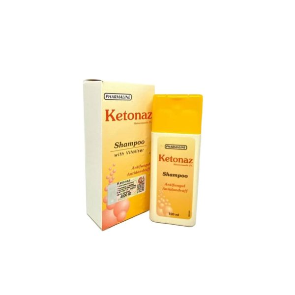 IMG_0658 Ketonaz Shampoo With Vitaliser Antifungal Antidandruff - 100ml | كيتوناز شامبو مضاد للفطريات ومضاد للقشرة - 100 مل - الصورة 1