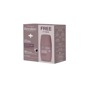 Beesline Natural Whitening Roll On Deodorant Super Dry Powder Soft 1+1 Free Offe- 2x l ببزلين مزيل تعرق رول يفتح البشره